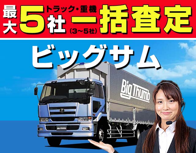 最大5社（3〜5社）トラック・重機一括査定 ビッグサム