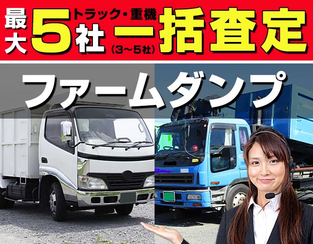 最大5社 車・トラック一括査定 ファームダンプ